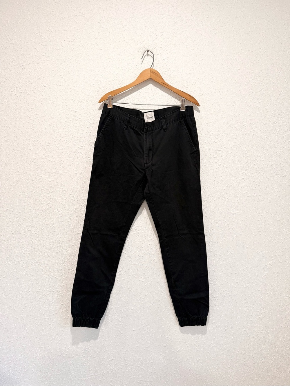 Elwood black cotton  canvas jogger trouser pants men’s 32